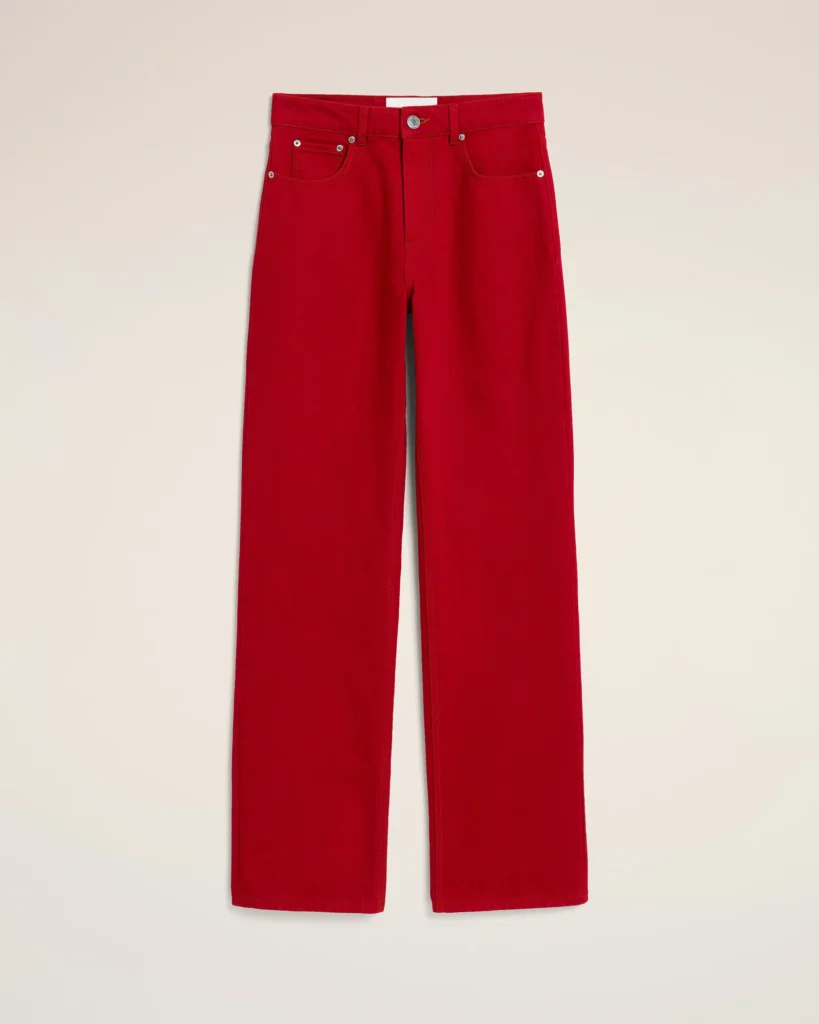 شلوار جین بگ زنانه AMI Paris Large-Fit Cotton Jeans
