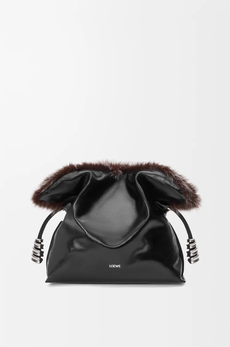 LOEWE کیف دستی Medium Flamenco از چرم بره براق و Shearling